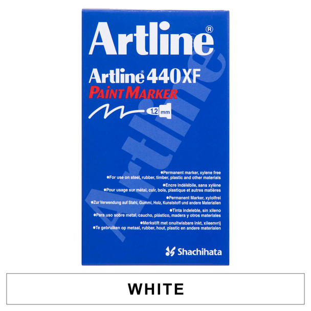 Artline 144033 440 Paint Marker Permanent 1.2mm Bullet White Box 12 | Mega Office Supplies