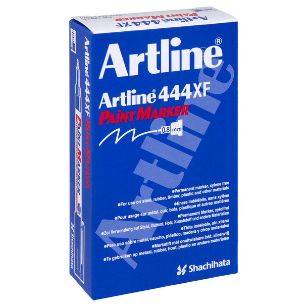 Artline 444 Paint Marker Permanent 0.8mm Plastic Tip Black 144401 Box 12 | Mega Office Supplies