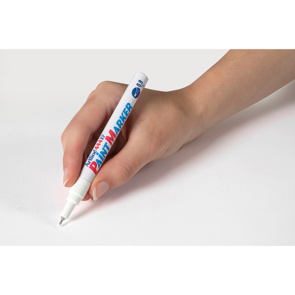 Artline White 144433 444 Paint Marker Permanent 0.8mm Plastic Tip Box 12 | Mega Office Supplies