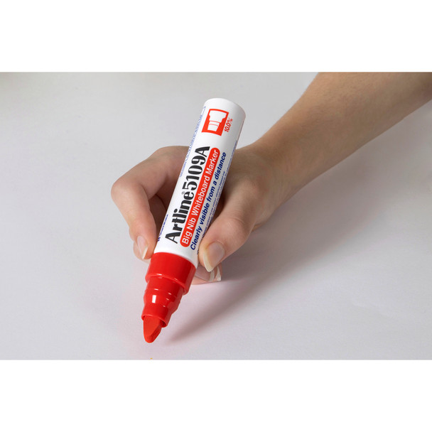Artline Hangsell Red 159062 5109A Whiteboard Marker 10mm Chisel Nib Pack 1 | Mega Office Supplies