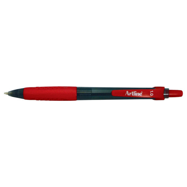 Artline Retractable Grip Medium Red 184002 8410 Ballpoint Pen Box 12 | Mega Office Supplies