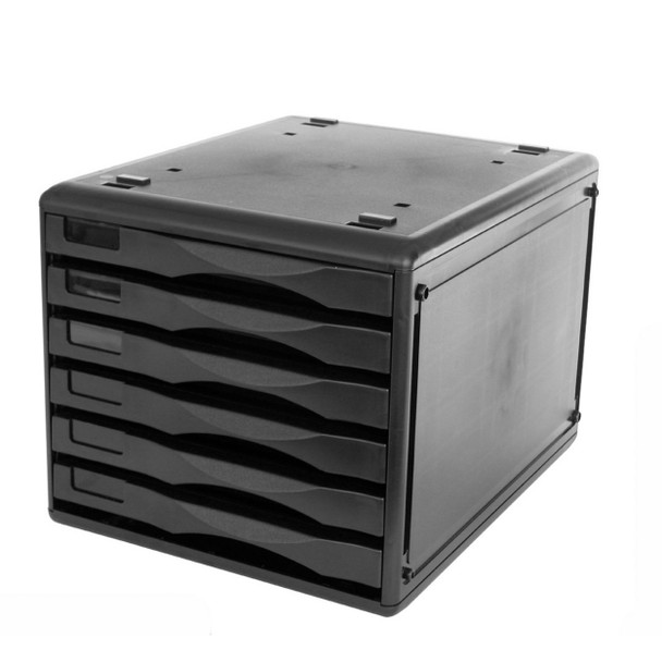 Metro 3439 Desktop Multi Drawer Storage System B4 6 Drawers Black