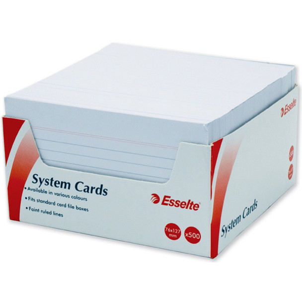 Esselte #316785 System Cards Ruled 127X76Mm (5X3) White Pack 500 - Esselte, Esselte Australia, Esselte system cards ruled, Esselte stationery, Esselte office tools, Esselte accessories | It's A Mega Thing