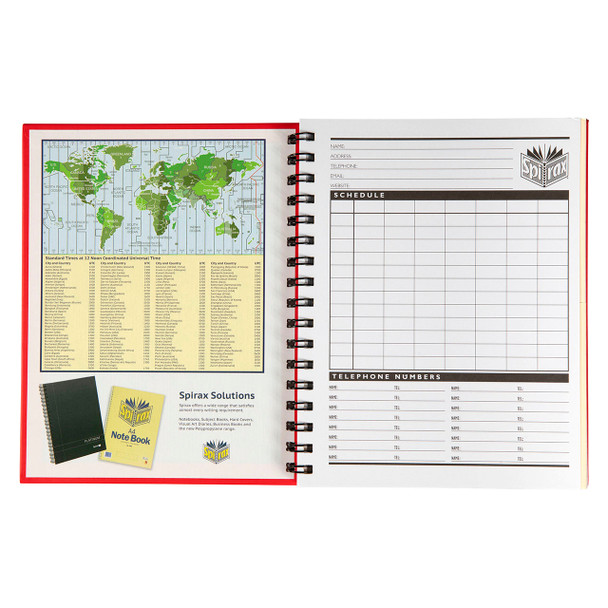Spirax Hard Cover Notebook 225x175mm 200 Page - Box 4 Assorted Colours #56511A 511 | Mega Office Supplies