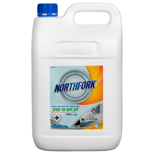 Northfork Spray On Wipe Off Surface Cleaner 5 Litre Carton of 3