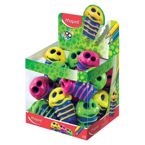 Maped Croc Croc 2-Hole Sharpener Display of 18