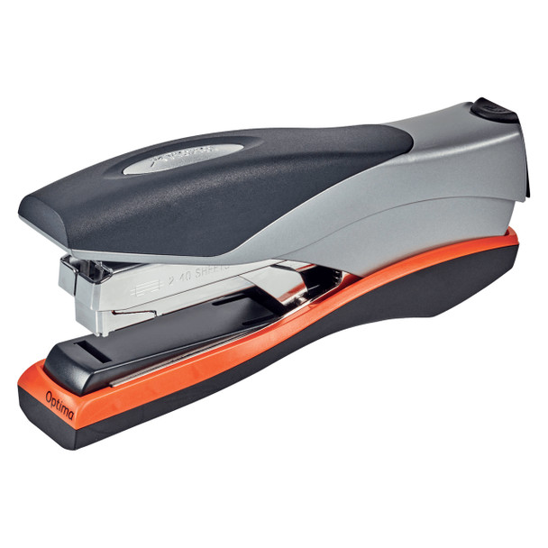Rexel Optima 40 Low Force Stapler Orange Silver