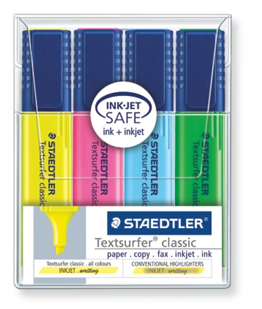 Staedtler Assorted Textsurfer Classic Highlighter Wallet of 4 364 WP4
