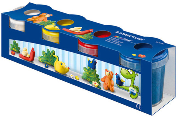 Staedtler 8134 01 Noris Club Modelling Dough - Assorted 4 Basic Colours | Its A Mega Thing