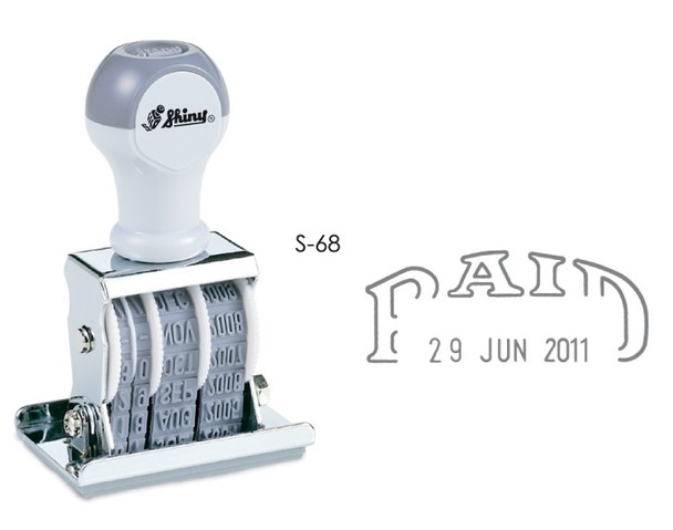 Staedtler 9S68 Die Plate Date Stamp With Adjustable Date - Paid | Its A Mega Thing