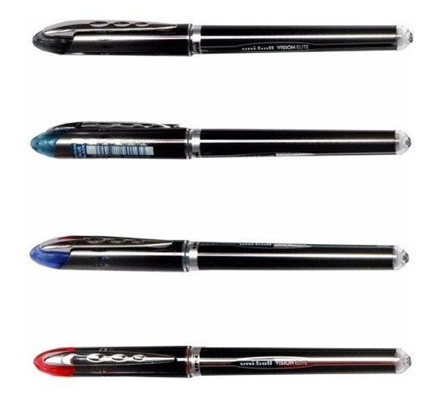 UNI-Ball Vision Elite (UB-205) Liquid Ink Rollerball Pen Micro 0.5mm Black - Box of 12 - posca pens stockists, posca paint pens, uni ball paint markers | It's A Mega Thing