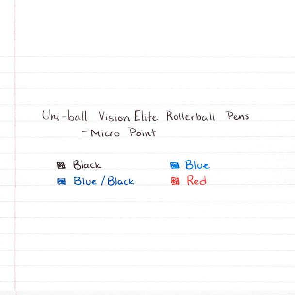 UNI-Ball Vision Elite (UB-205) Liquid Ink Rollerball Pen Micro 0.5mm Black - Box of 12 - uni ball paint markers, posca bundle, posca paint markers | It's A Mega Thing
