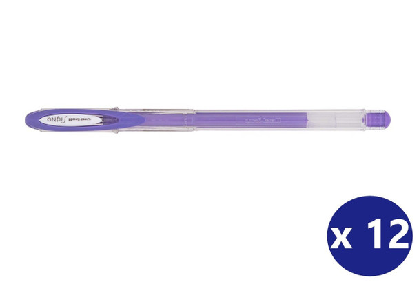 Uni-Ball Signo Angelic Colours (Um-120AC) Gel Ink Rollerball Pen 0.7mm Violet - Box of 12 - Uniball Markers, Uni-Ball Markers, posca pens, posca markers | It's A Mega Thing