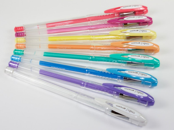Uni-Ball Signo Angelic Colours (Um-120AC) Gel Ink Rollerball Pen 0.7mm White - Box of 12 - posca paint pens, uni ball paint markers, posca bundle | It's A Mega Thing