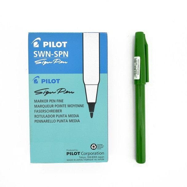 Pilot Sign Pen 2.0mm Green Box of 12