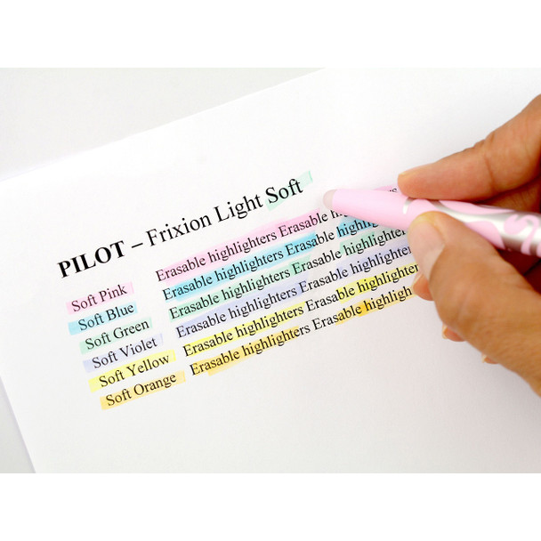 Pilot Frixion Light Soft Pink Erasable Highlighter Chisel Tip 4.0mm Box of 12