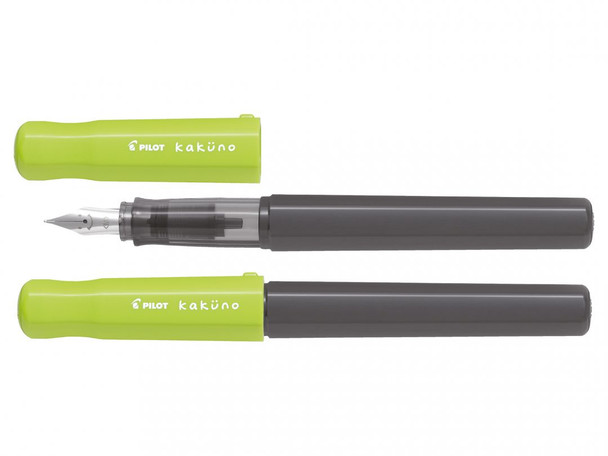 Pilot Kakuno BegreeN Fountain Pen Lime Green Grey Barrel Medium Nib