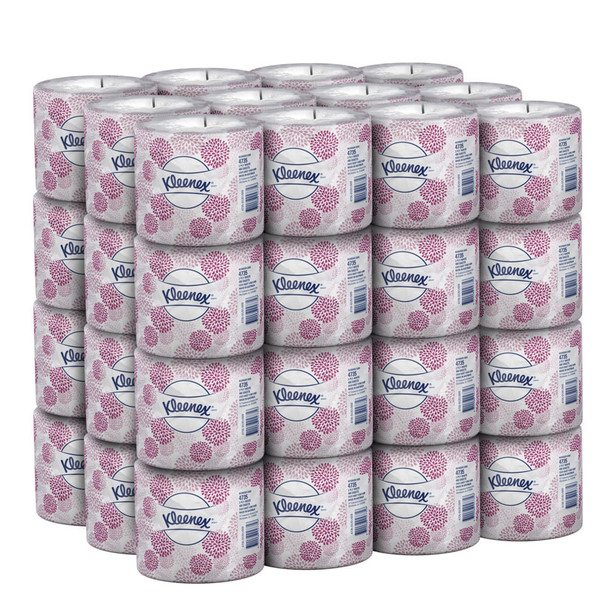 Toilet Tissue White 2 Ply 400 Sheets Case of 48 Kleenex