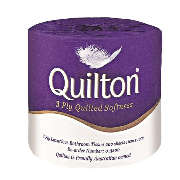 Quilton Toilet Paper 3 Ply Sheet Carton of 48 Rolls 
