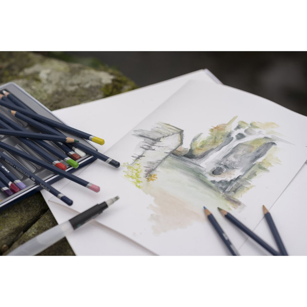 Derwent Watercolour Pencil #R32883 Assorted Tin of 24 | Mega Office Supplies