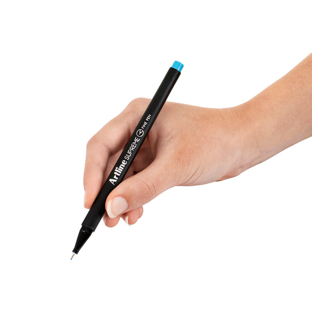 Artline Light Blue 102113 Supreme Fineliner Pen 0.4mm Box of 12 | Mega Office Supplies