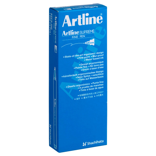 Artline Supreme Fineliner Pen 0.4mm Yellow 102107 Box of 12 | Mega Office Supplies