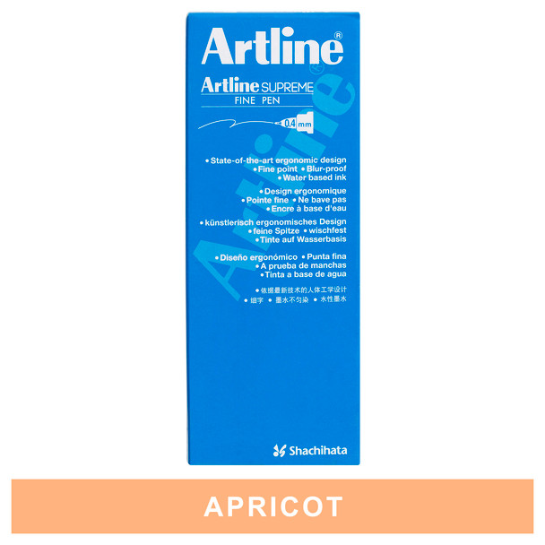 Artline 102128 Supreme Fineliner Pen 0.4mm Apricot Box of 12 | Mega Office Supplies