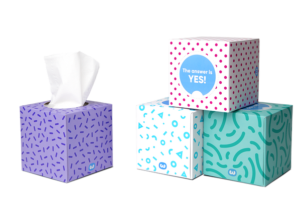 Who Gives a Crap WGACTISSUE12 Forest Friendly 3 Ply Tissues 65 Sheets per Box Carton of 12