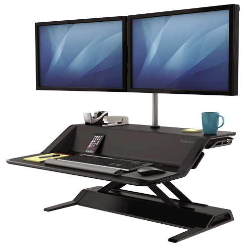 Workstation Lotus Fellowes Black Sit-Stand