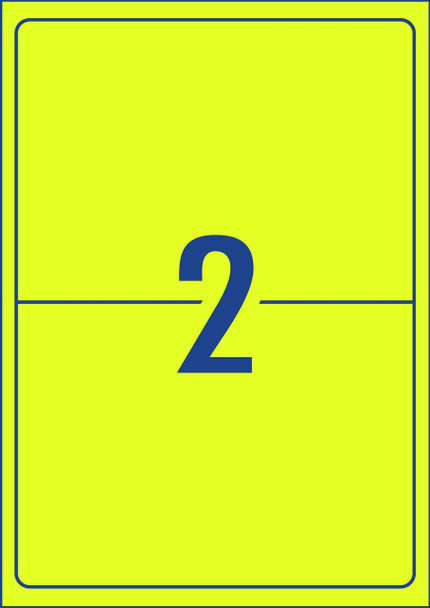 Avery #36100 Fluoro Yellow Label - L7168FY - 199.6 x 143.5 mm - 2Up - avery stickers, avery labels australia, fabric name labels, fabric name badge labels | It's A Mega Thing