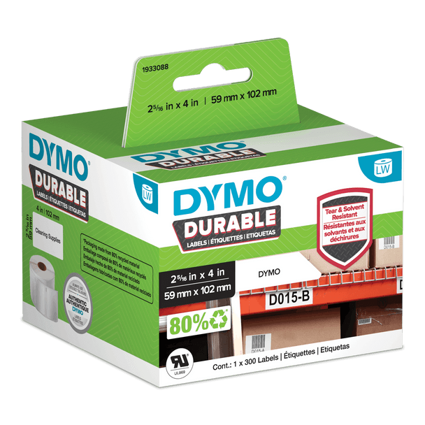 Dymo #1933088 Durable LW550 Label Shipping White 59mmx102mm