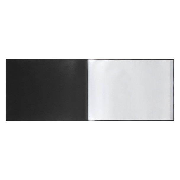 Marbig Display Book Non Refillable Insert Cover 20 Pocket Landscape A3 Black