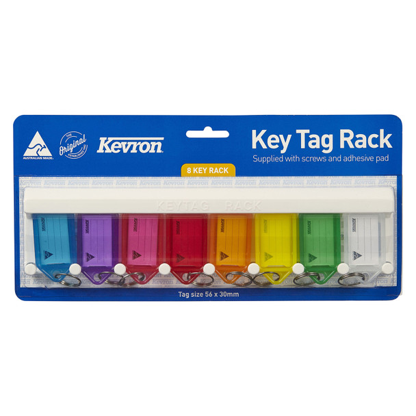 Kevron ID5 Key Tags Rack with 8 Tags Assorted