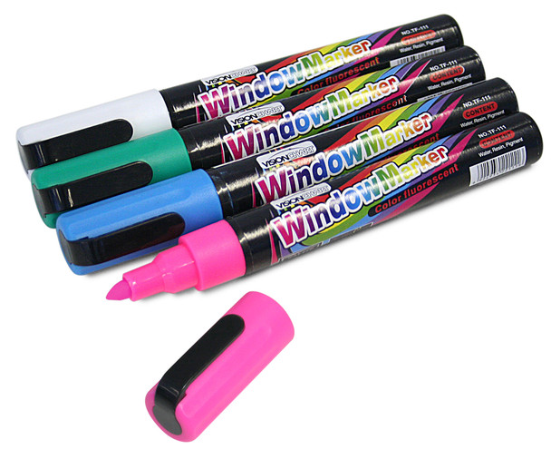 Visionchart EBBP Flouro Markers for Glassboard Pack 4 | It's A Mega Thing