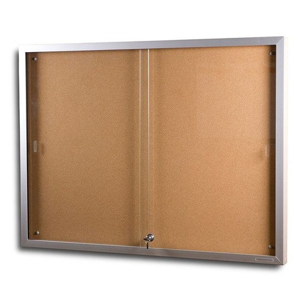Visionchart Sgcc5 Sliding Glass Door Display Case 2400 X 1200Mm - Cork | Its A Mega Thing