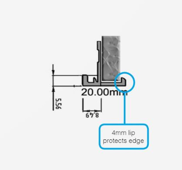 Visionchart LX8-2412-C Colour Edge LX8000 Porcelain Whiteboard Powder Coated Frame 2400 x 1190mm