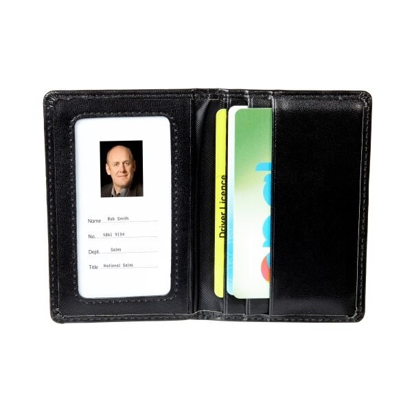 Rexel Black Card Holder with Button Closure and Key Ring