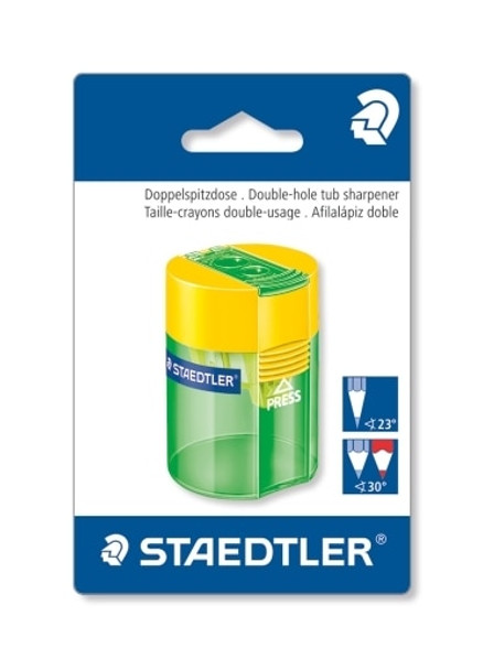Staedtler Double Hole Tub Sharpener in Blistercard 512 006 BK Staedtler Double Hole Tub Sharpener in Blistercard 512 006 BK