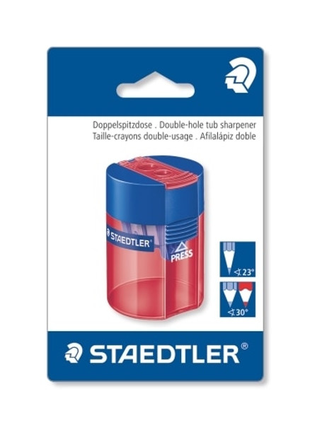 Staedtler Double Hole Tub Sharpener in Blistercard 512 006 BK Staedtler Double Hole Tub Sharpener in Blistercard 512 006 BK