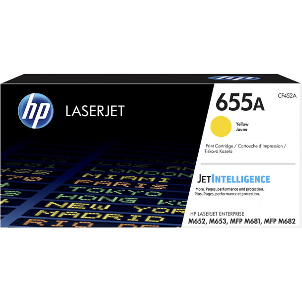 HP 655A Original LaserJet Toner Cartridge Yellow 10500 Pages