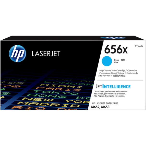 HP 656X High Yield Original LaserJet Toner Cartridge Cyan 22000 Pages