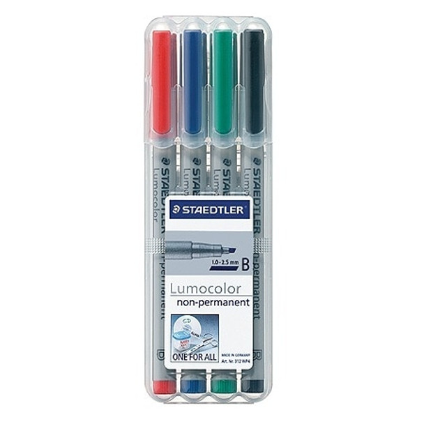 LUMOCOLOR NON-PERMANENT PEN BROAD ASSORTED
