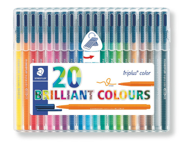 Staedtler 323 Sb20 Triplus Colour Fibre-Tip Pen Wallet Of 20 Assorted Colours | Its A Mega Thing