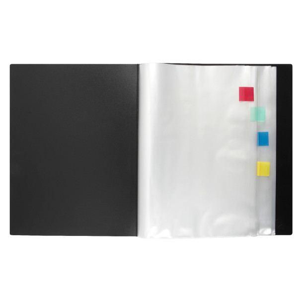 Marbig Clearview Display Book 100 Pocket Non Refillable A4 Black