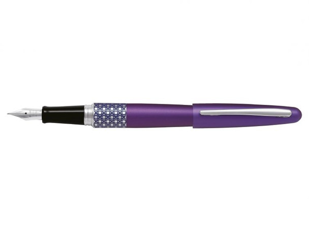 Pilot MR3 Retro Pop Fountain Pen Violet Ellipse Barrel Fine Nib