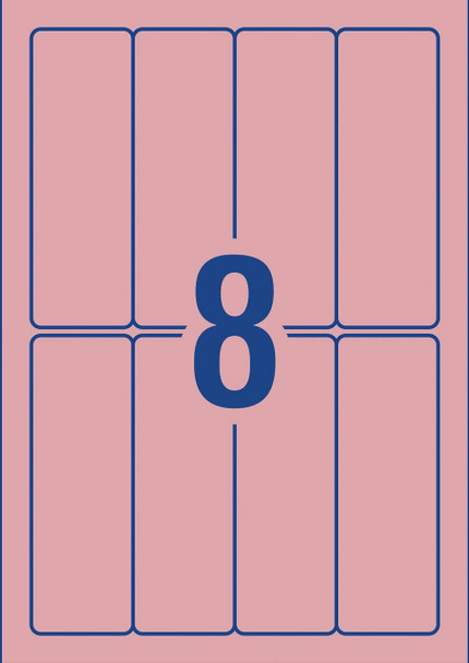 Avery #393040 Multi-Use Salmon Pink Coloured Labels 94x32mm, Laser, Inkjet, Permanent - 80 Labels/10 Sheets | It's A Mega Thing