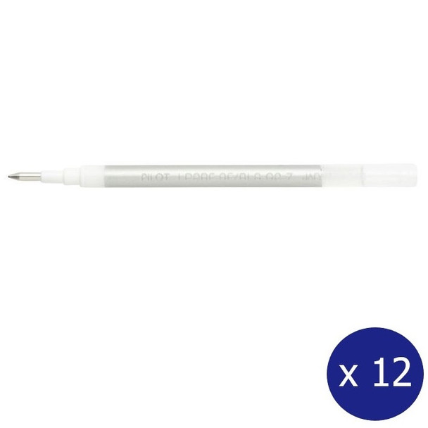 Pilot Refill for Gel Rollerball Fine 0.7mm Silver Box of 12