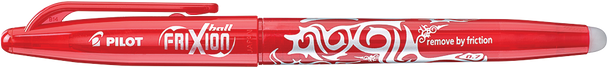 Pilot Frixion Ball Erasable Gel Ink Rollerball 0.7mm Red Pack of 6