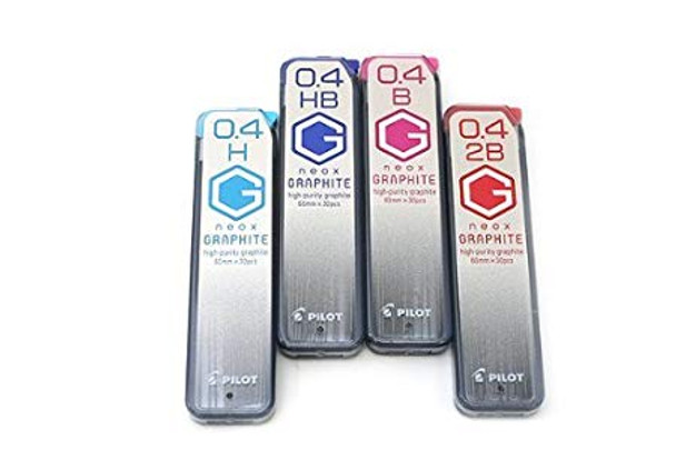 Pilot G Neox Graphite Lead 0.4mm H Pack of 10 x 30 Leads