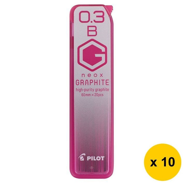Pilot BegreeN G Neox Graphite Lead Refill B 0.3mm 20's Pack of 10